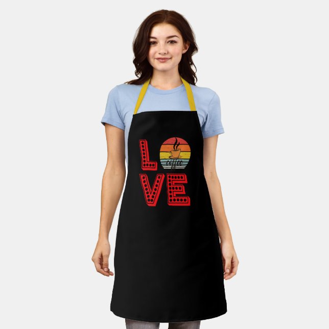 I Love Coffee, Coffee Lovers Apron (Worn)
