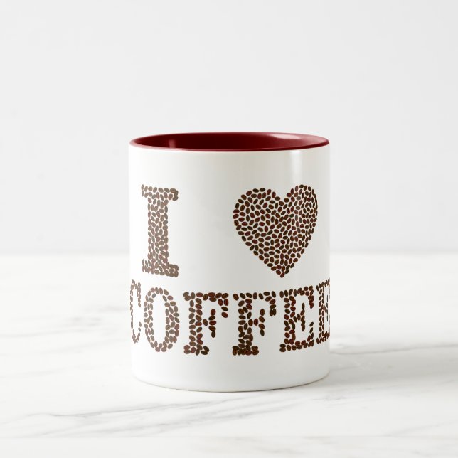 I Love Coffee Coffee Mug (Center)