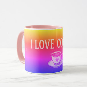 I Love Coffee Colourful Mug