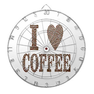 I Love Coffee Dartboard