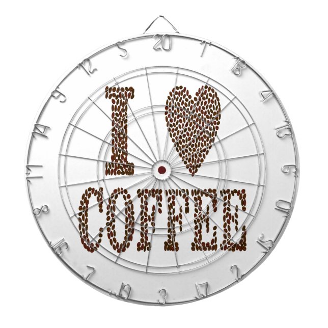 I Love Coffee Dartboard (Front)