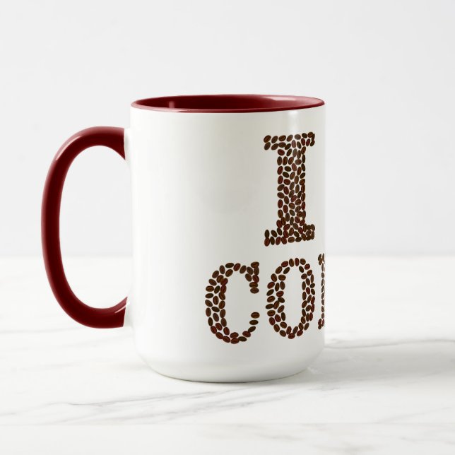 I Love coffee design mug (Left)