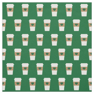 I Love Coffee Disposable Coffee Cup Fabric