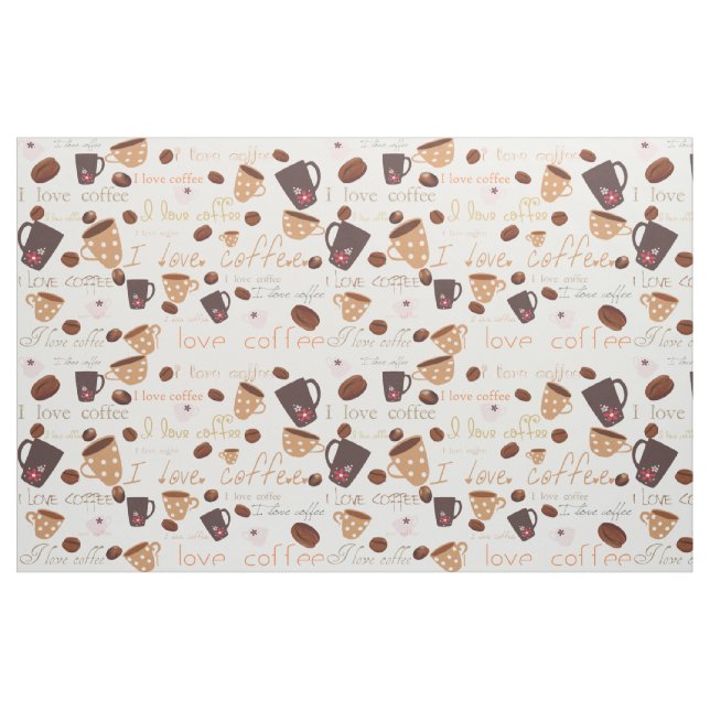 I love coffee fabric (Fat Quarter)