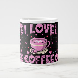 I Love Coffee - Funny Coffee Drinker Caffeine Addi Large Coffee Mug