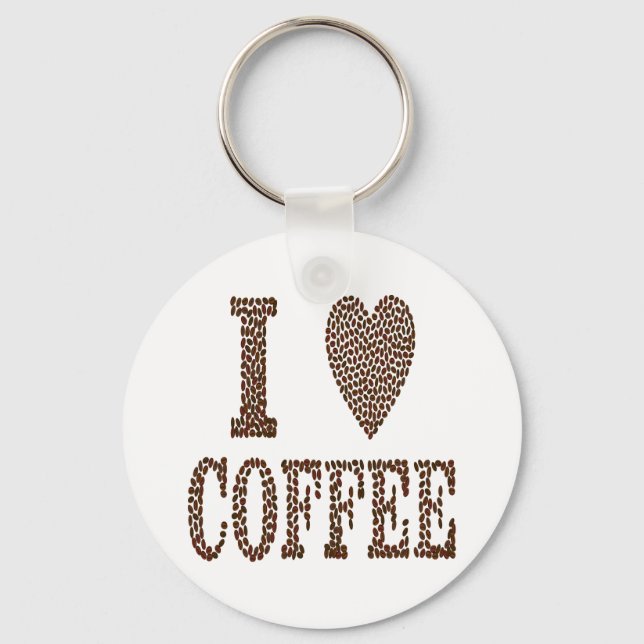 I Love Coffee Key Ring (Front)