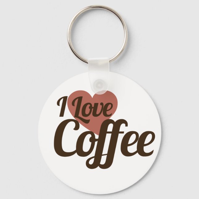 I Love Coffee Key Ring (Front)