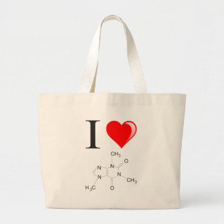 I love coffee large tote bag