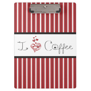 I Love Coffee Letter Art Clipboard