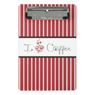 I Love Coffee Letter Art Mini Clipboard