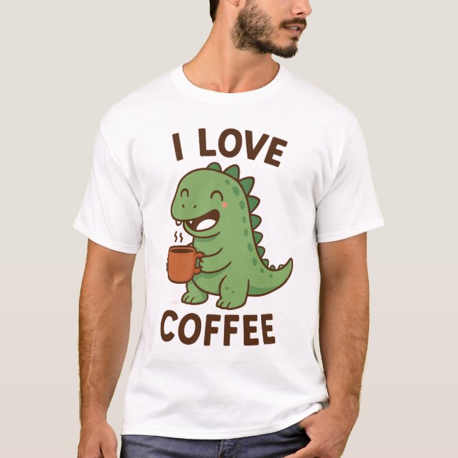 I love coffee Men's Basic T-Shirt (Front)