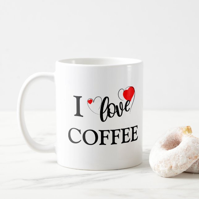 I Love Coffee Mug (With Donut)