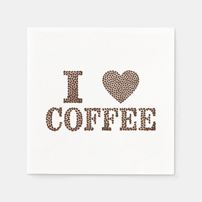 I Love Coffee Napkin (Front)
