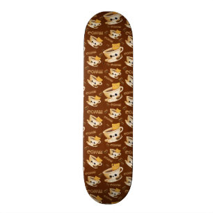 I love Coffee Pattern Skateboard