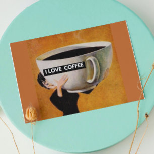 I love coffee retro  card