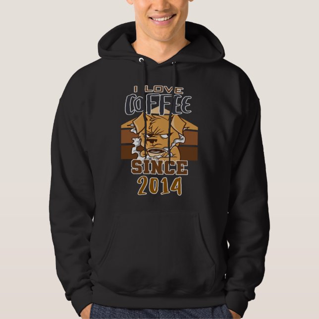 I love coffee since 2014 hoodie (Front)