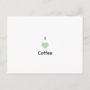 I love coffee text holiday postcard