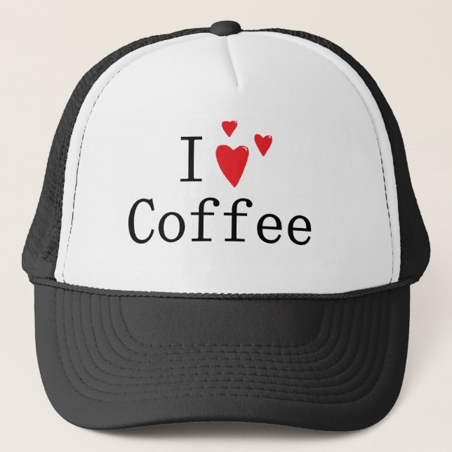 I love Coffee Trucker Hat (Front)