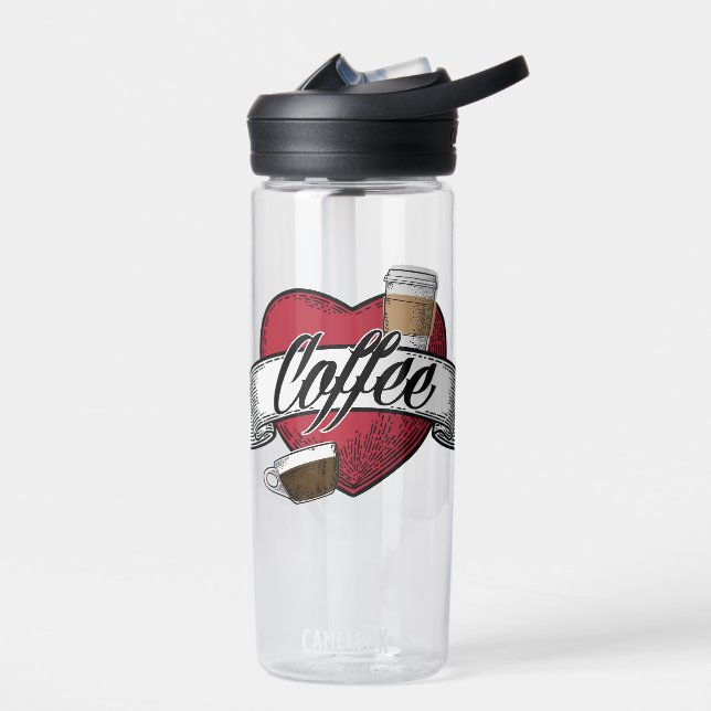 I Love Coffee Water Bottle (Left)