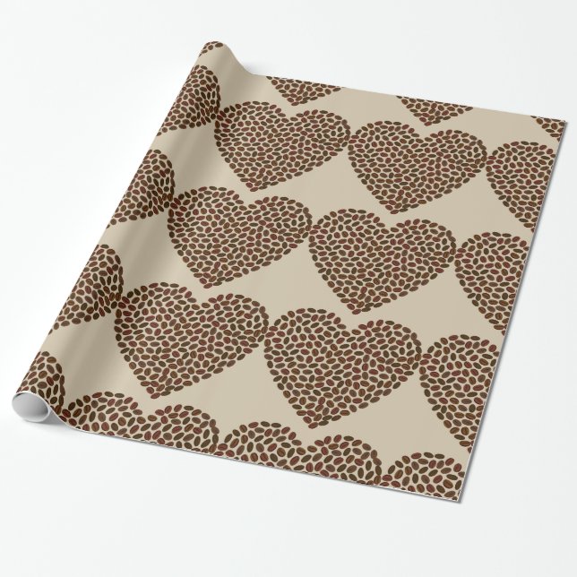 I love coffee wrapping paper (Unrolled)