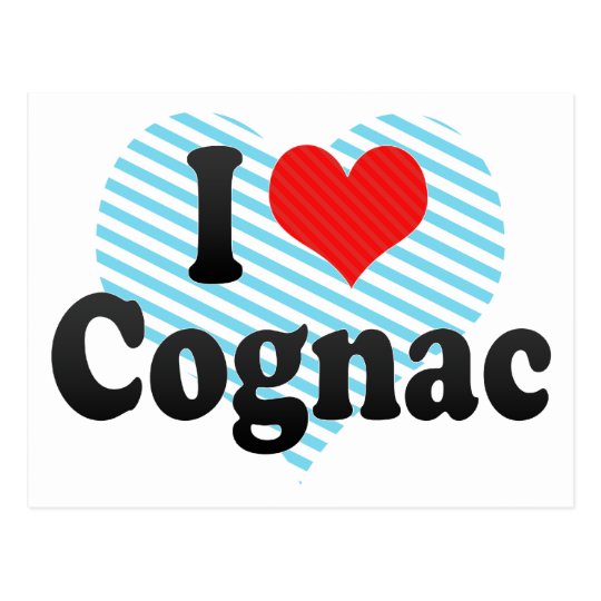 I Love Cognac Postcard