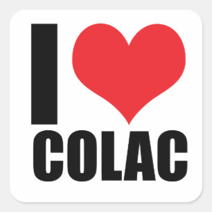 I love Colac Square Sticker