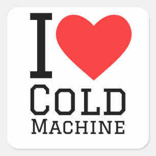 I love cold machine square sticker