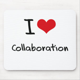 I love Collaboration Mouse Mat
