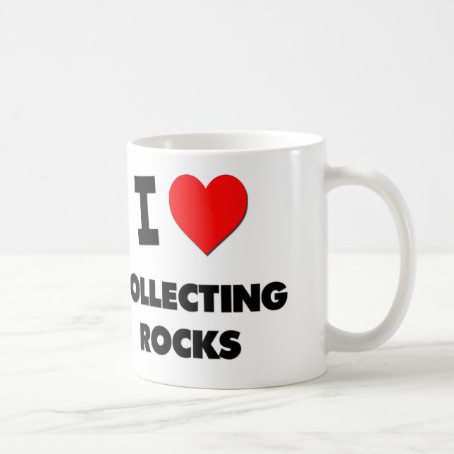 I Love Collecting Rocks Coffee Mug (Right)