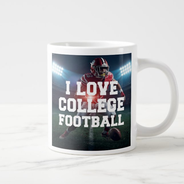I Love College Football Mug  (Right)
