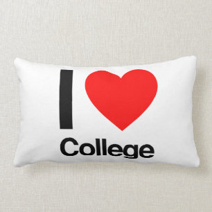 i love college lumbar cushion