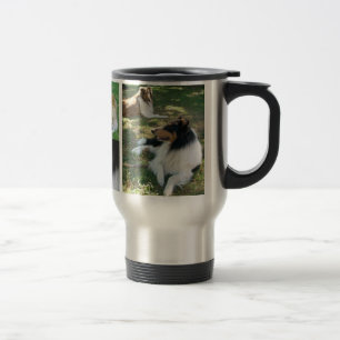 I love collies travel mug w/pics x5