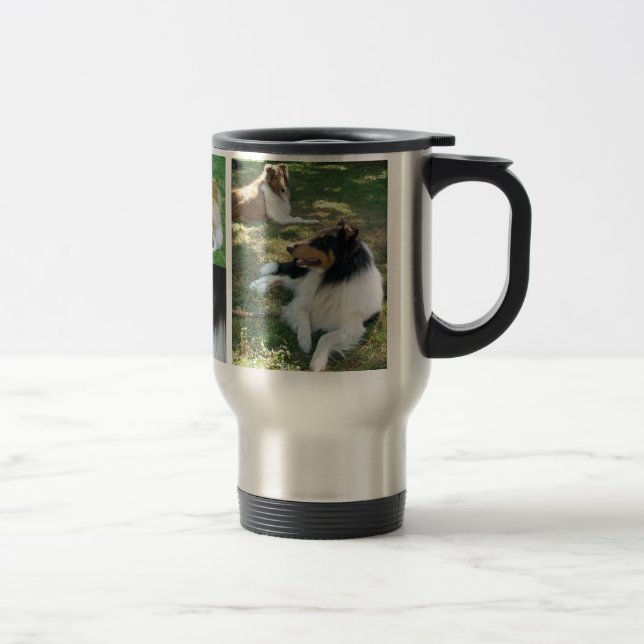 I love collies travel mug w/pics x5 (Right)
