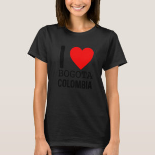 I Love Colombia Bogota Flag Map Colombian Souvenir T-Shirt