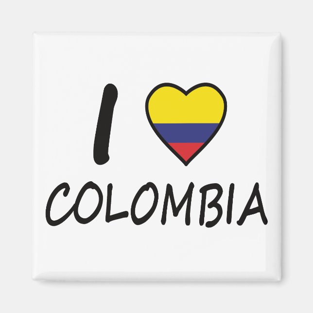 I love Colombia Colombian Flag Magnet (Front)