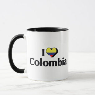 I Love Colombia Flag Mug