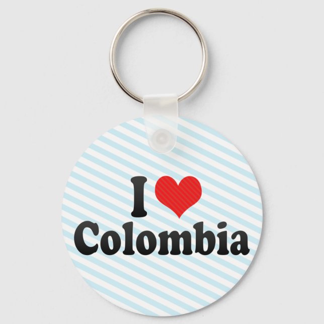 I Love Colombia Key Ring (Front)