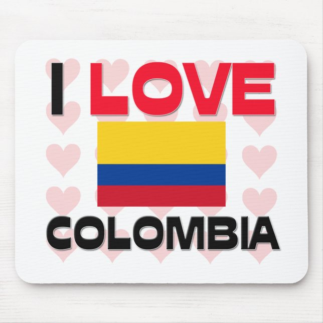 I Love Colombia Mouse Mat (Front)