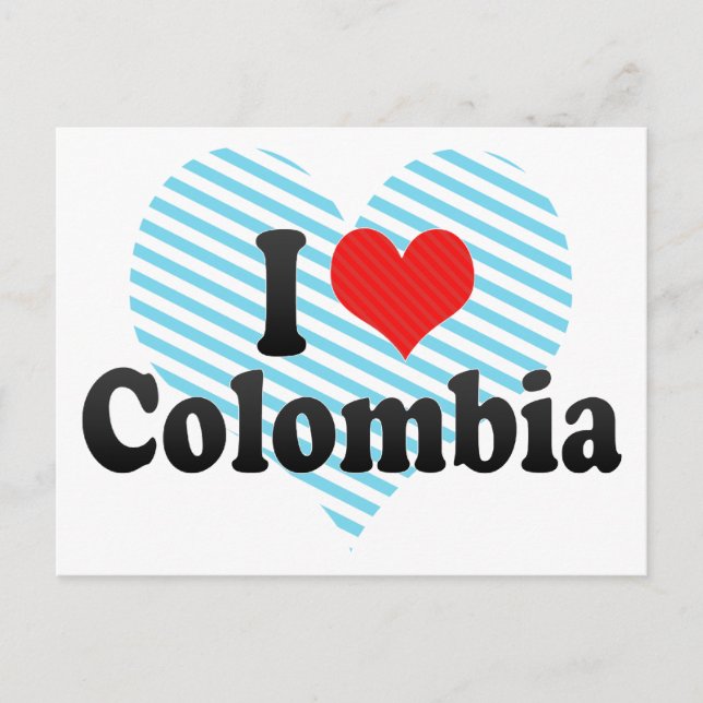 I Love Colombia Postcard (Front)