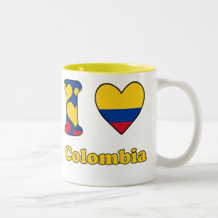 I love Colombia Two-Tone Coffee Mug