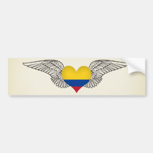 I Love Colombia -wings Bumper Sticker