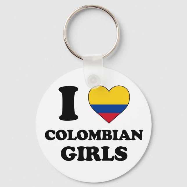 I love Colombian girls Key Ring (Front)
