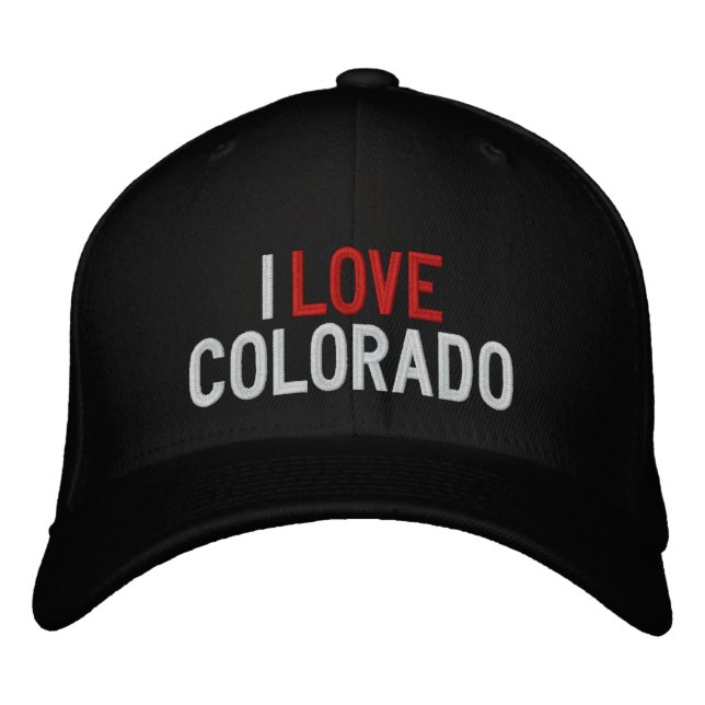 I LOVE COLORADO EMBROIDERED HAT (Front)