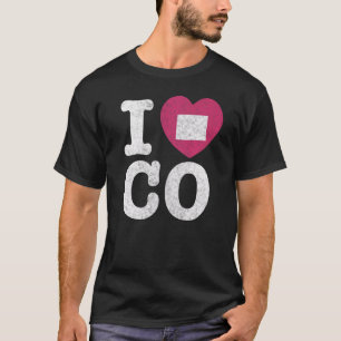 I Love Colorado Mountain State Rocky Mountains Ski T-Shirt