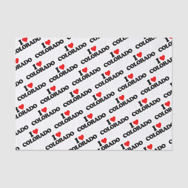I LOVE COLORADO TISSUE PAPER (Front)