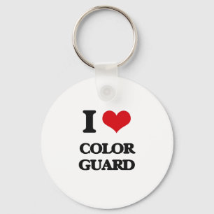 I Love Colour Guard Key Ring
