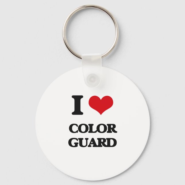 I Love Colour Guard Key Ring (Front)