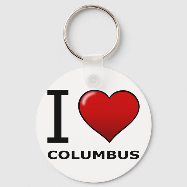 I LOVE COLUMBUS,GA - GEORGIA KEY RING (Front)