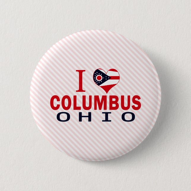 I love Columbus, Ohio 6 Cm Round Badge (Front)