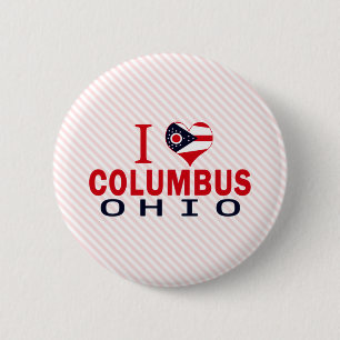 I love Columbus, Ohio 6 Cm Round Badge
